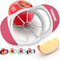 3.5 Inch Apple Slicer - Professional Apple Cutter - Stainless Steel Apple Corer - Super Sharp Apple Slicer and Corer - Apple Corer Tool with 8 Sharp Blades(Pink)