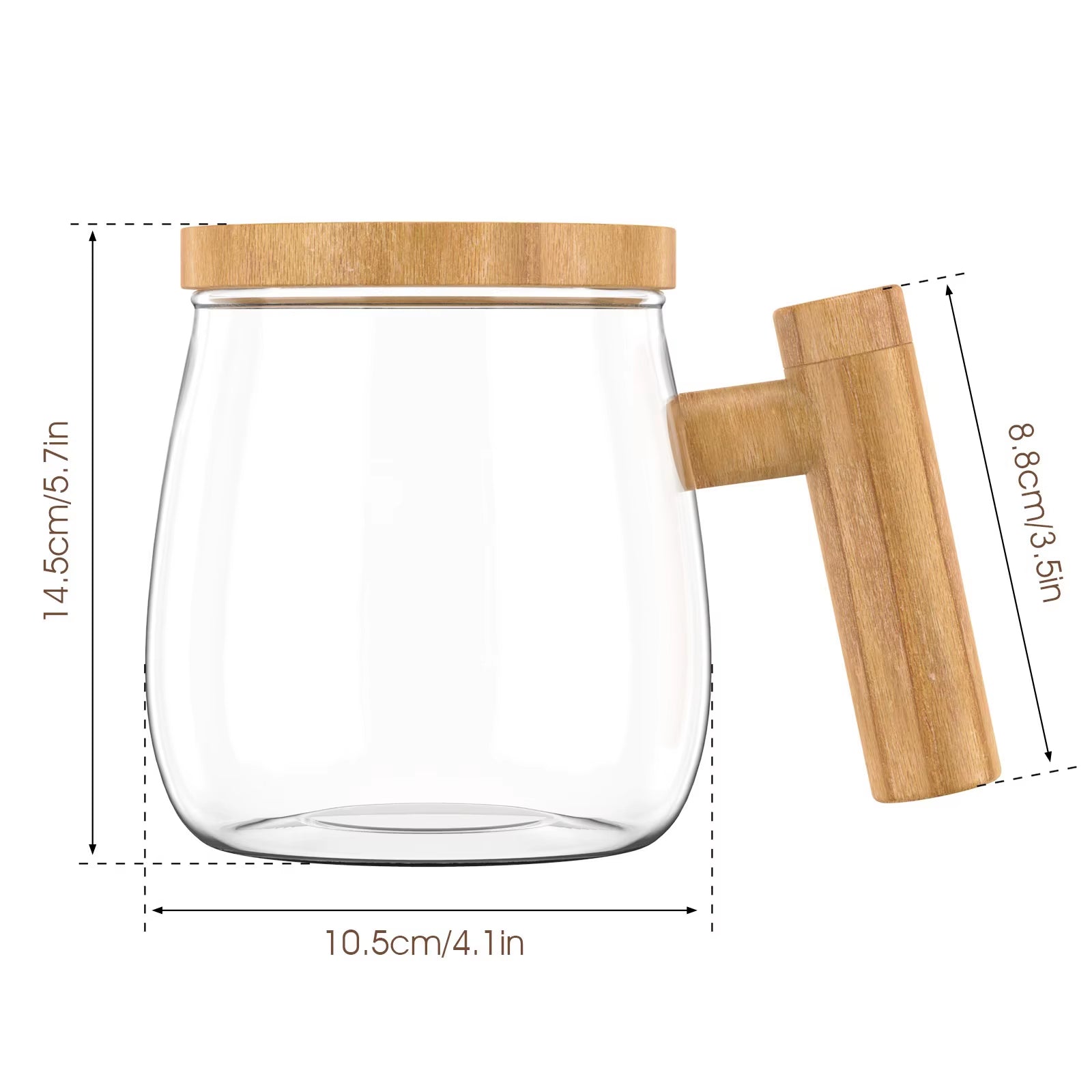 Self Stirring Coffee Mug 400Ml Electric Self Stirring Glass Cup 7000Rpm High Speed Self Mixing Mug Portable Automatic Mixing Cup