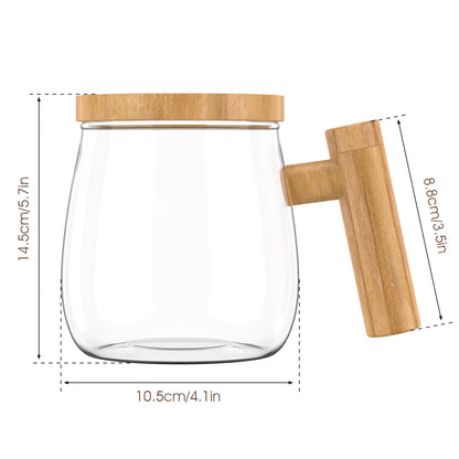 Self Stirring Coffee Mug 400Ml Electric Self Stirring Glass Cup 7000Rpm High Speed Self Mixing Mug Portable Automatic Mixing Cup